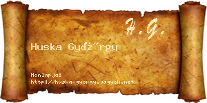Huska György névjegykártya