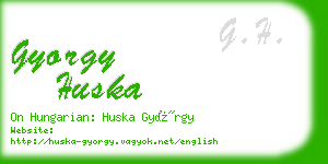 gyorgy huska business card